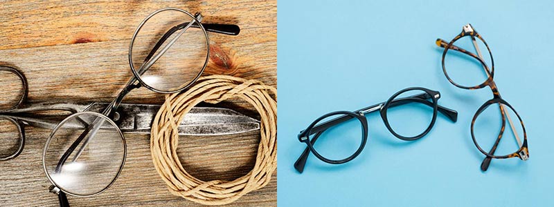 オバールメガネとボストンメガネ