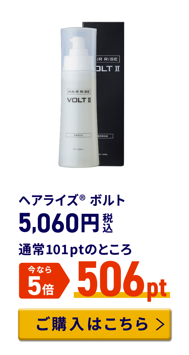 ヘアライズ® ボルト 税込5,060円 通常101ptのところ今なら5倍 506pt ご購入はこちら